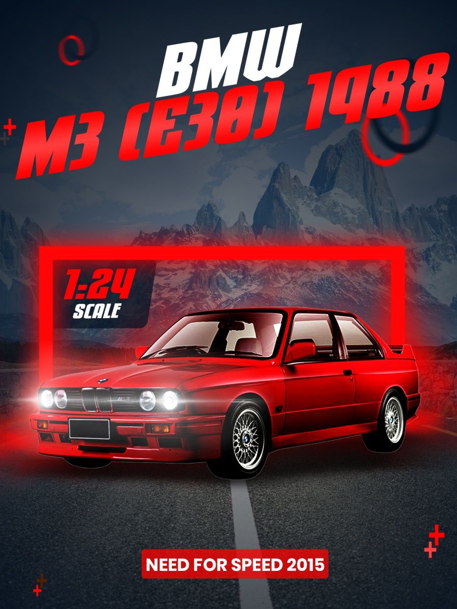 Масштабная модель автомобиля BMW M3 (E30) 1988 1:24 LAWE 156405415 купить в  интернет-магазине Wildberries