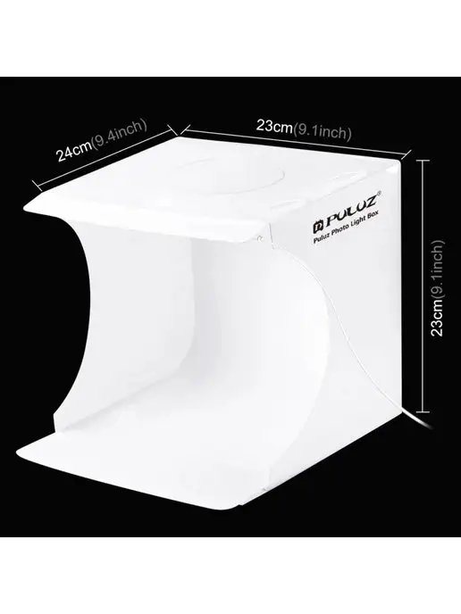 Puluz Светодиодная фотостудия 20 см, короб для фотосессии, белый, фото 2