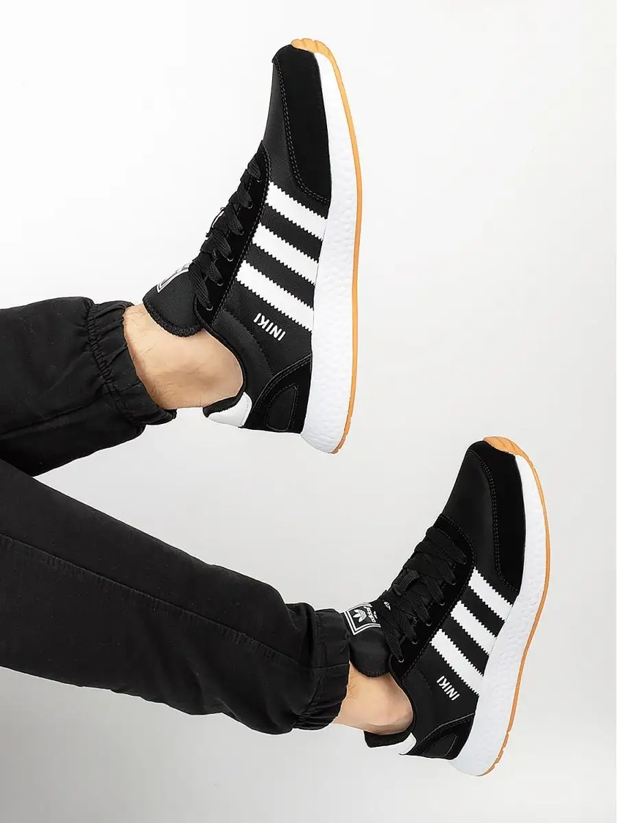 Adidas iniki discount black and white