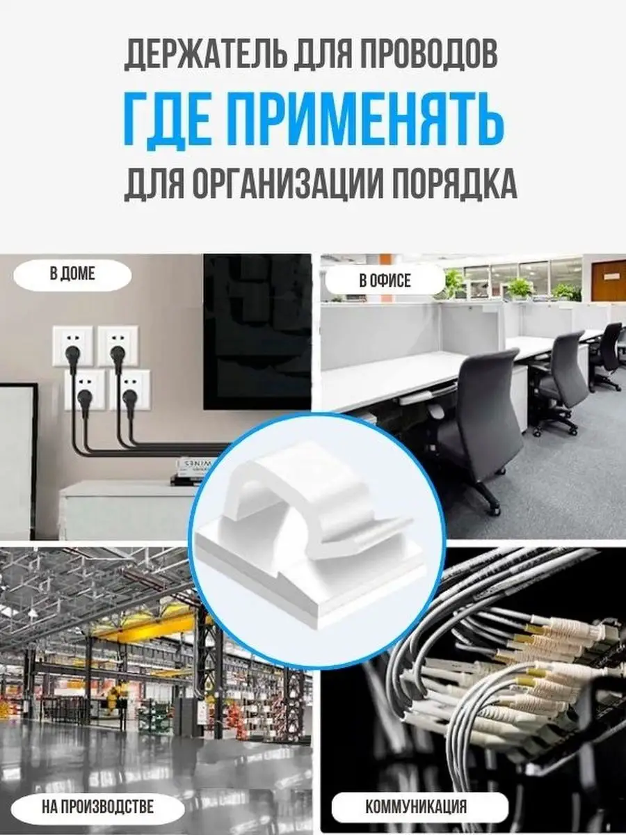 Держатель проводов WIRE KEEP SYSTEM 156469346 купить в интернет-магазине  Wildberries