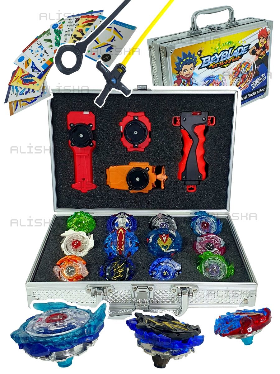 Игровой набор Beyblade Бейблэйд 12 волчков Алиска - всё для детей 156525320  купить за 2 344 ₽ в интернет-магазине Wildberries