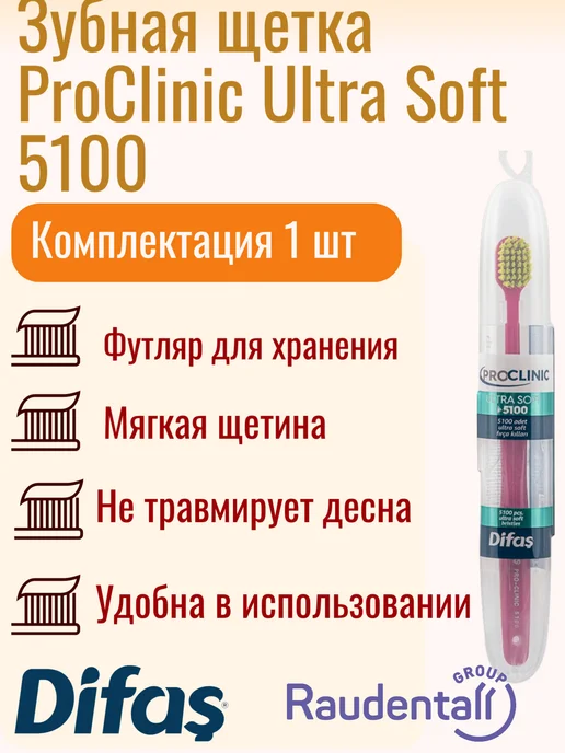 Difas Щётки зубные для взрослых мягкие модель "Pro Clinic Ultra So…, голубой, фото 4