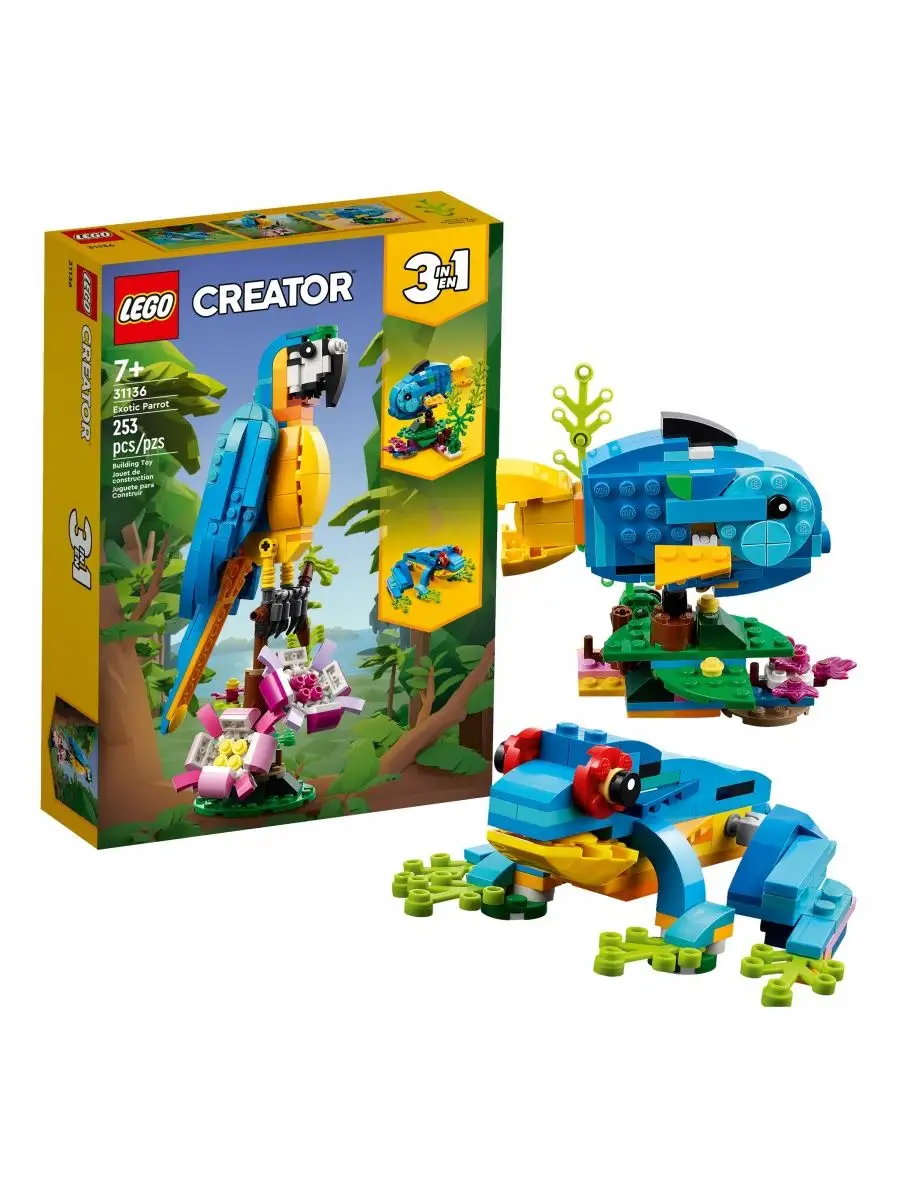 Конструктор LEGO Creator Экзотический Попугай 3 в 1 (31136) LEGO 156603921  купить за 3 863 ₽ в интернет-магазине Wildberries