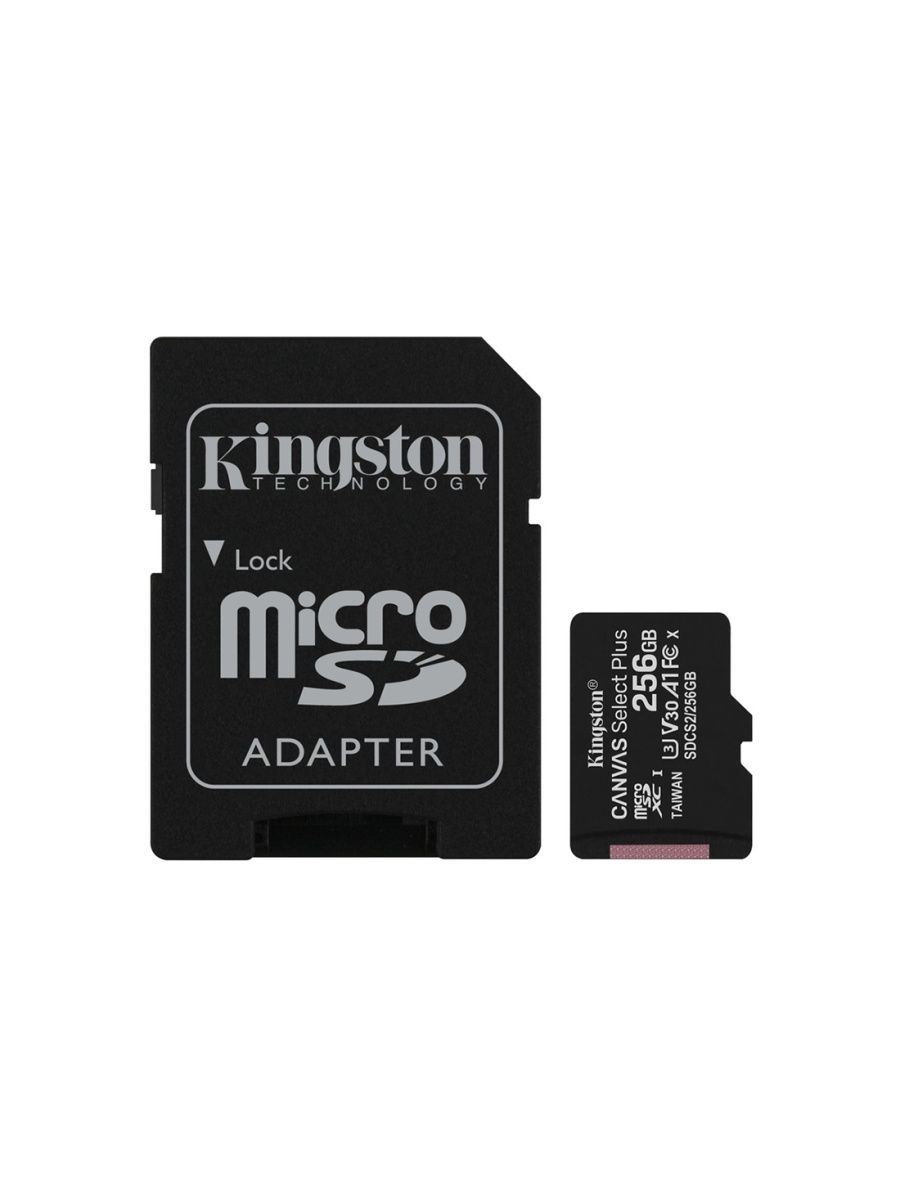 Карта памяти kingston canvas go plus microsdxc 128gb с адаптером