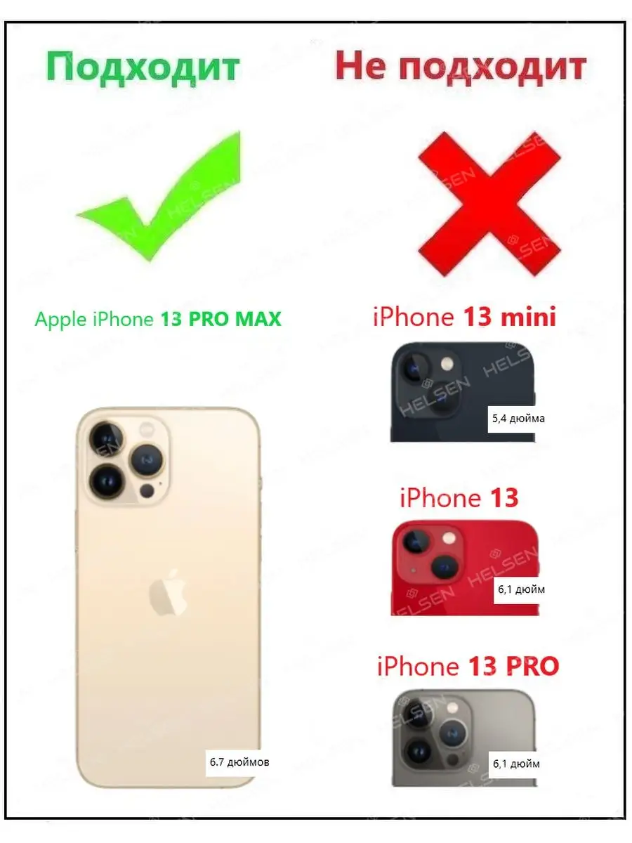 Helsen Защитное стекло для iPhone 13 PRO Max айфон13 PRO Max