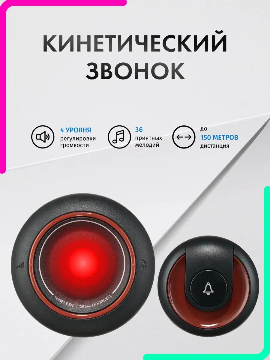 Беспроводной дверной звонок с регулировкой громкости Smart Coo 156691952  купить в интернет-магазине Wildberries