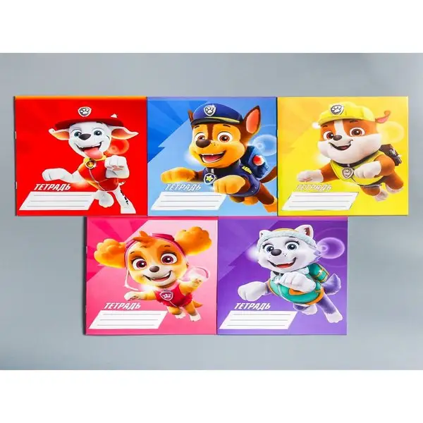 Тетрадь 12 листов линейка Щенячий патруль МИКС