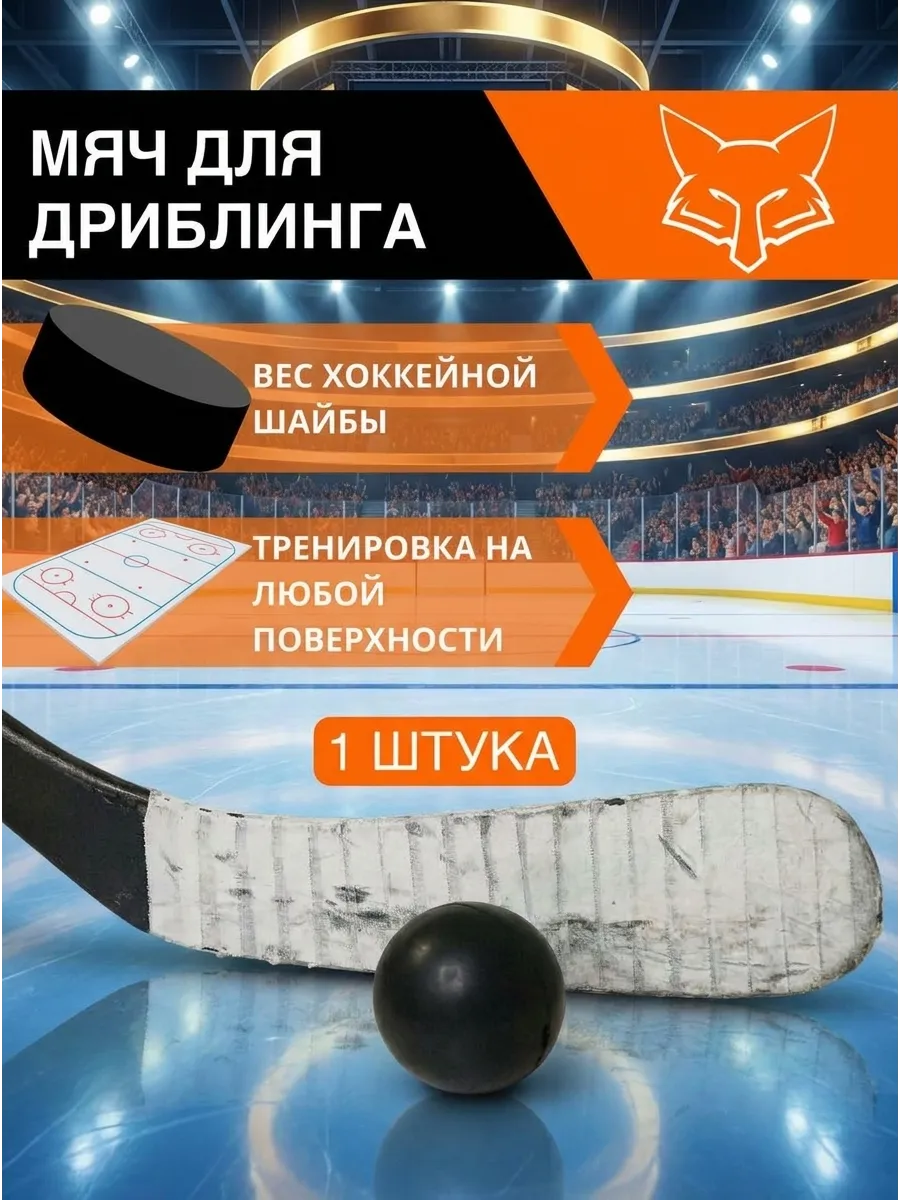 Мяч резиновый для тренировок вне льда