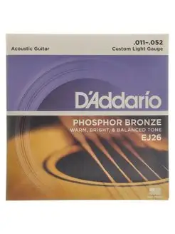 Струны для акустической гитары D`ADDARIO 156948339 купить за 1 552 ₽ в интернет-магазине Wildberries