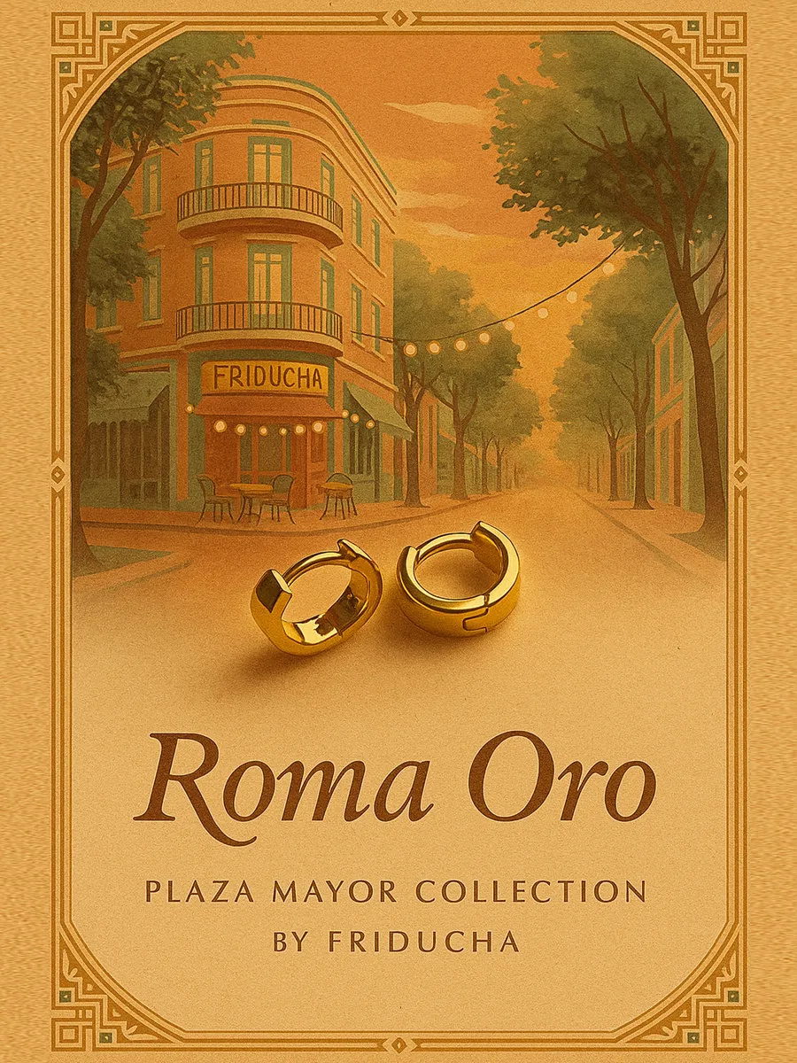 Серьги-конго Roma Oro 14 мм, позолота