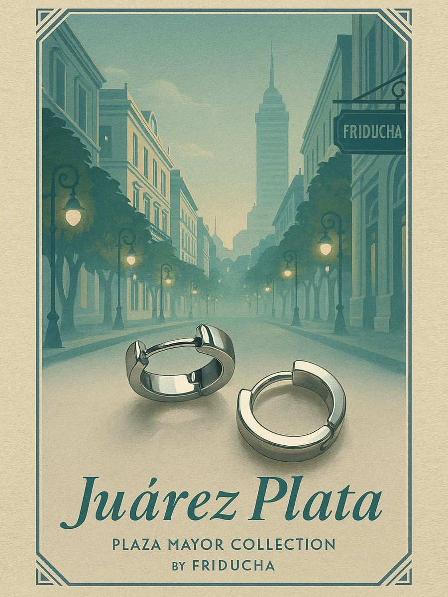 Серьги-конго Juárez Plata 14 мм, родий