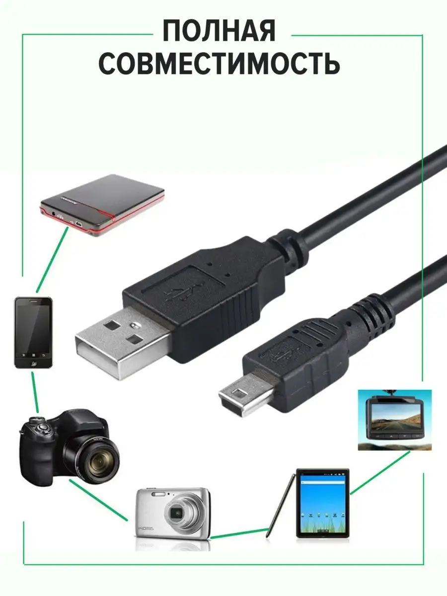 Кабель USB-Mini USB для видеорегистратора и камеры, 30 см Coffeesoft  157078184 купить за 302 ₽ в интернет-магазине Wildberries