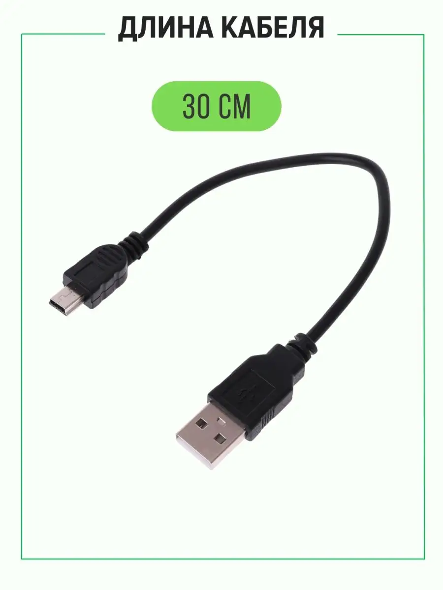 Кабель USB-Mini USB для видеорегистратора и камеры, 30 см Coffeesoft  157078184 купить за 302 ₽ в интернет-магазине Wildberries