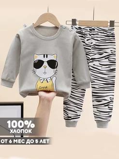 Пижама детская для девочек с котиком Little Tigers 157185432 купить за 583 ₽ в интернет-магазине Wildberries