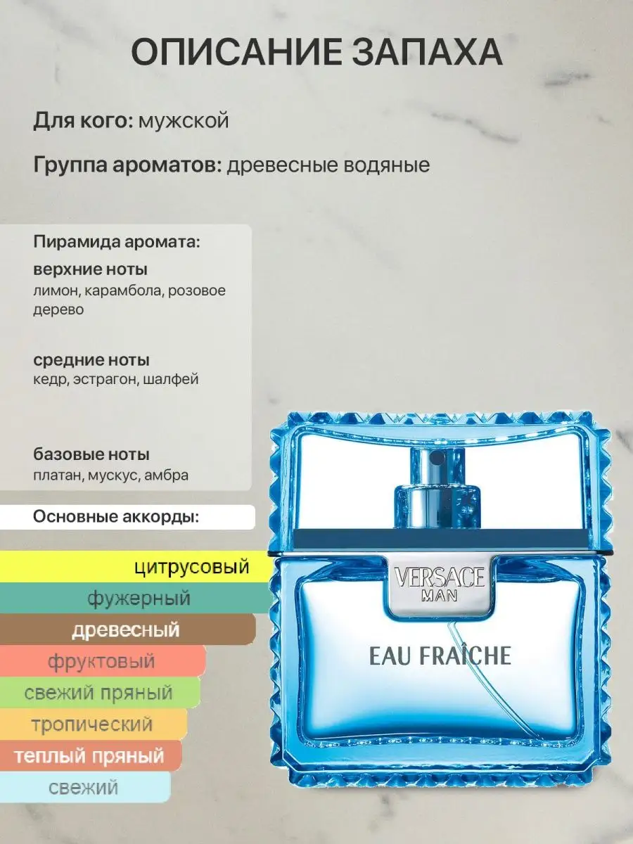 Пробник распив духов Versace Man Eau Fraiche lada perfume 157224505 купить  за 300 ₽ в интернет-магазине Wildberries