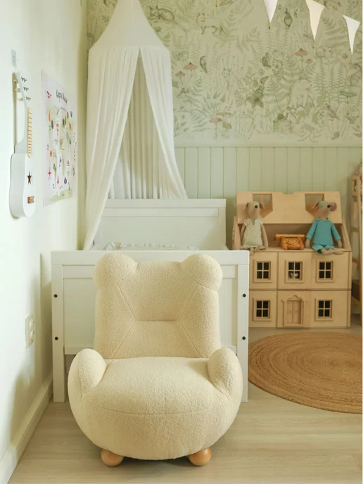DPkids Детское кресло в подарок детям Teddy Мишка для дома, белый, фото 2
