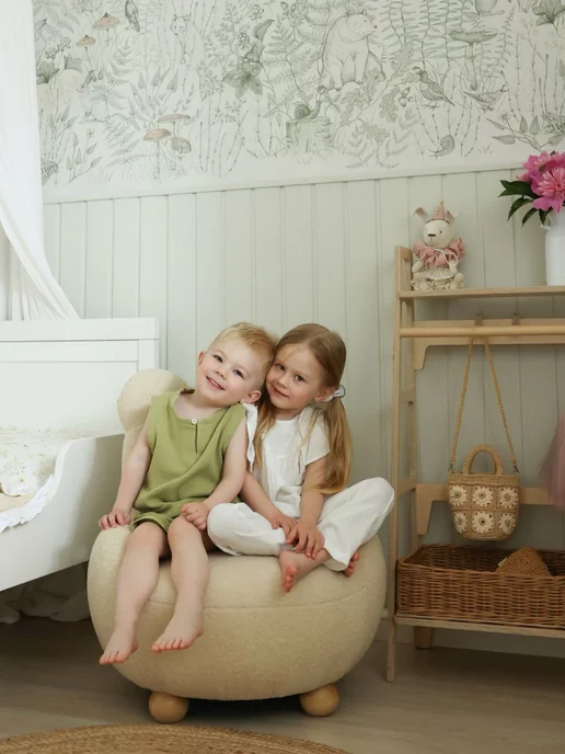DPkids Детское кресло в подарок детям Teddy Мишка для дома, белый, фото 5