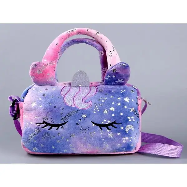 Сумка детская плюшевая для девочек Единорог