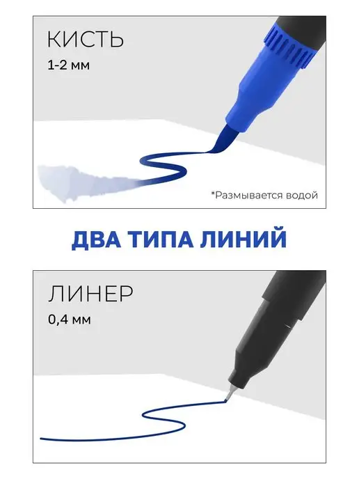 DENKSY Маркеры акварельные двусторонние кисть (брашпен) 120 цветов, вариант, фото 4