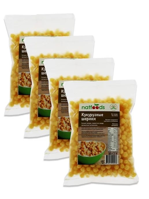 Natfoods Кукурузные шарики без сахара 2 шт по 100 гр, 2 шт, 100 г, фото 2