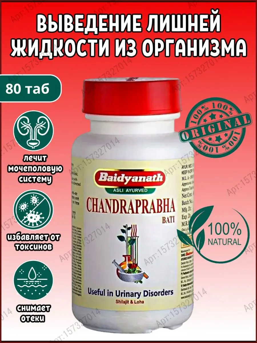 Chandraprabha Bati Baidyanath, Чандрапрабха Бати, 80 таб