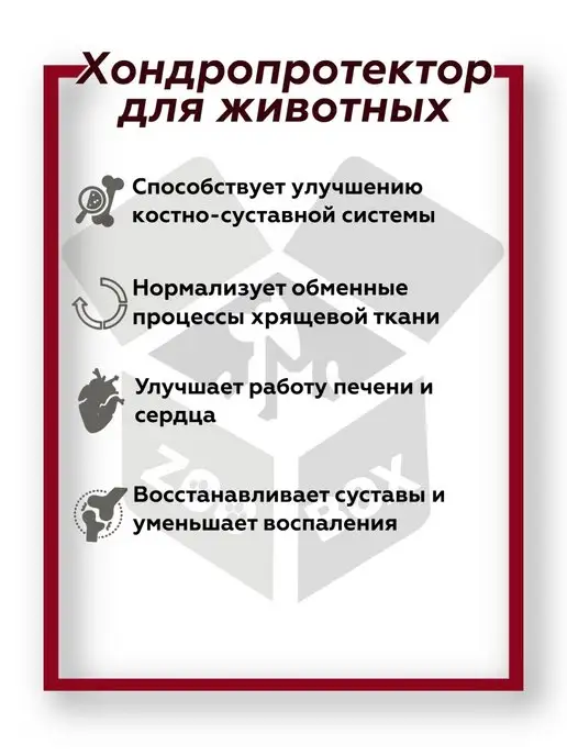 Артрогликан для собак и кошек Хондропротектор 60, 61 шт, фото 3