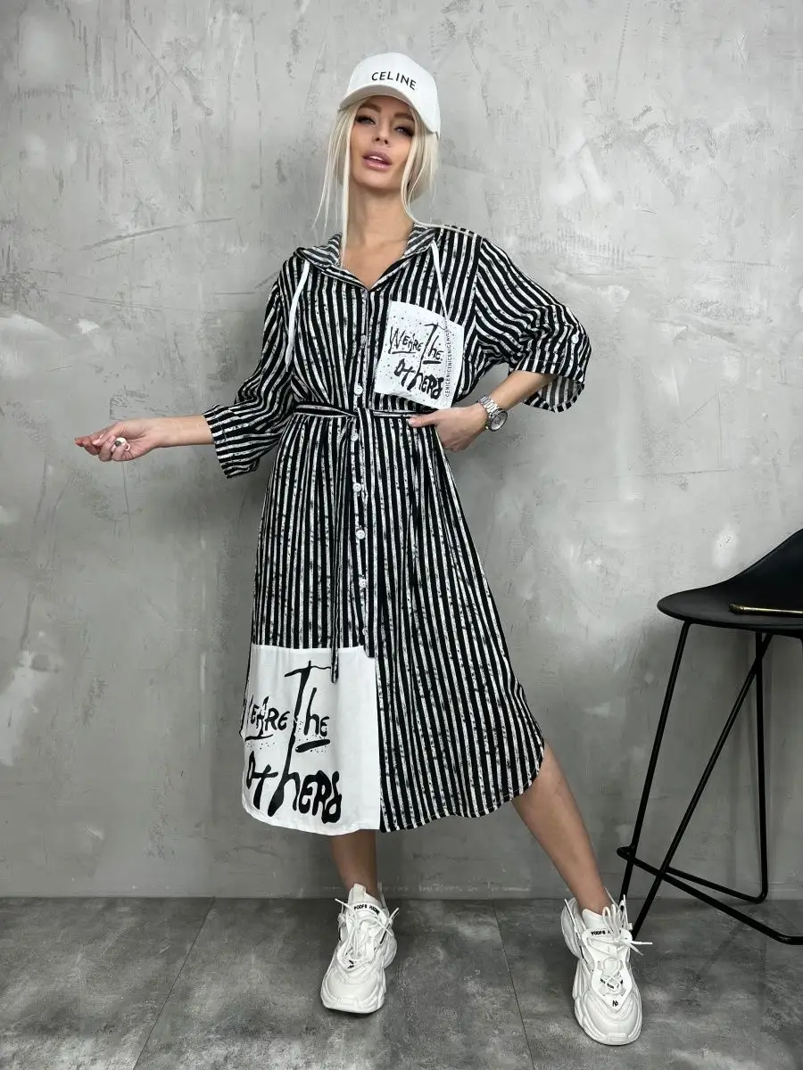 Платье рубашка с капюшоном KANI women`s wear 157773408 купить за 1 580 ₽ в  интернет-магазине Wildberries