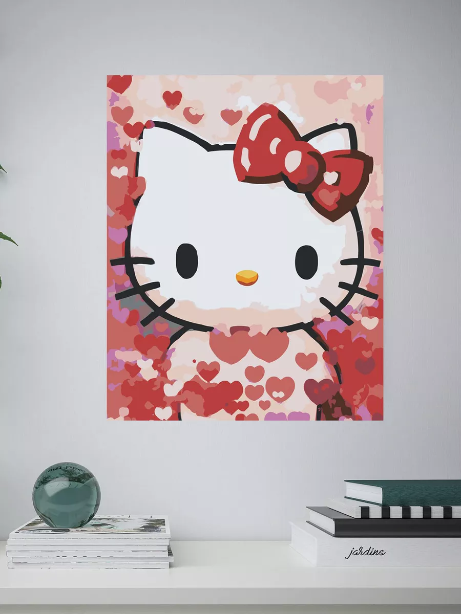 Картина по номерам Hello Kitty Хеллоу Китти Раскраска 40х50 Цветное картины  по номерам 157959526 купить за 1 012 ₽ в интернет-магазине Wildberries