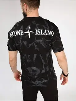 футболка мужская хлопок летняя с принтом STONE ISLAND 157966055 купить за 1 779 ₽ в интернет-магазине Wildberries