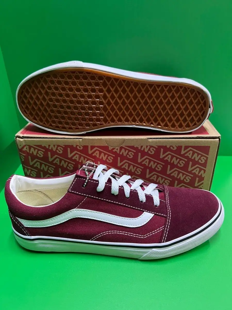 Maroon vans shop old school