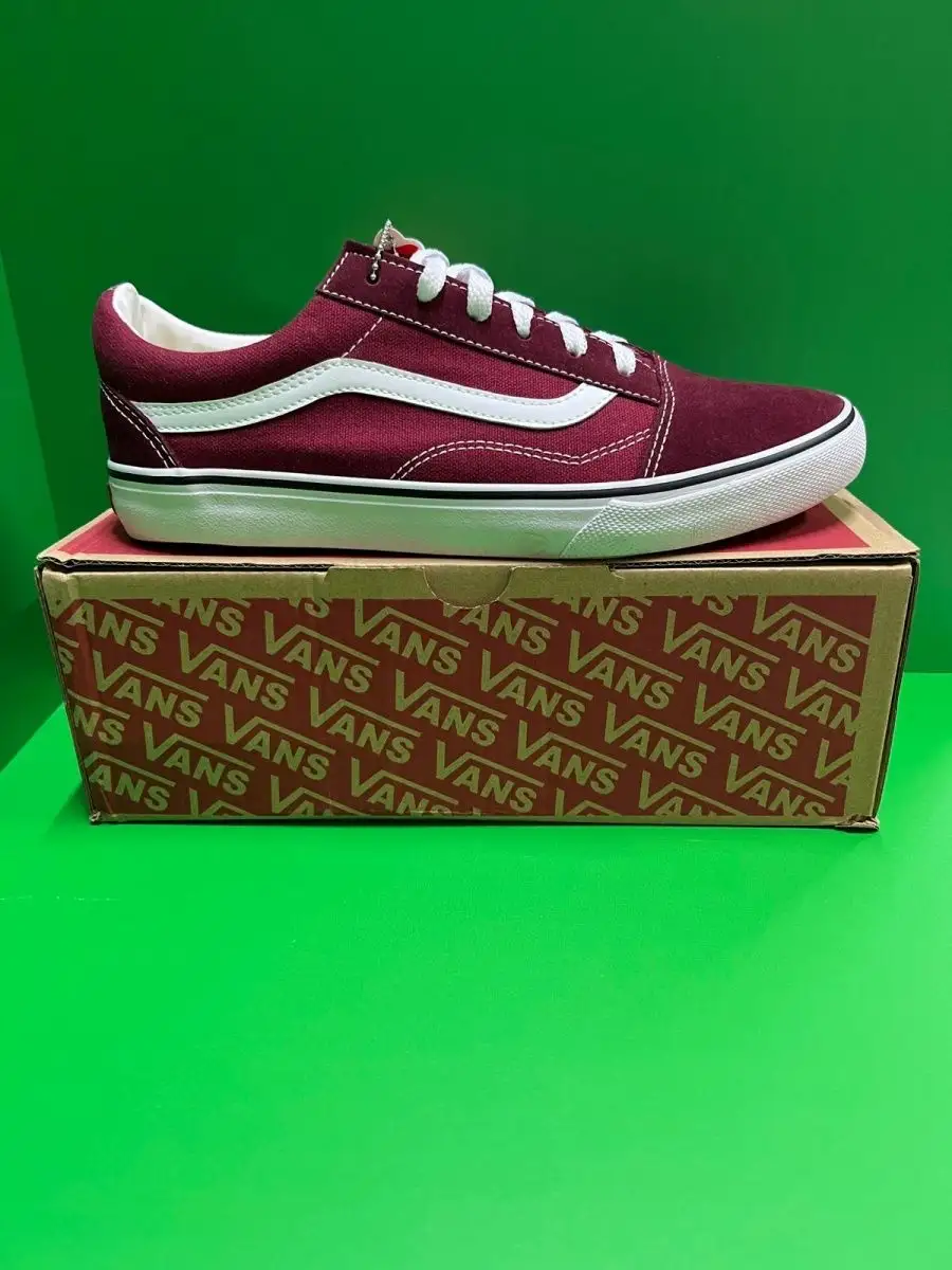 Burgundy shop red vans