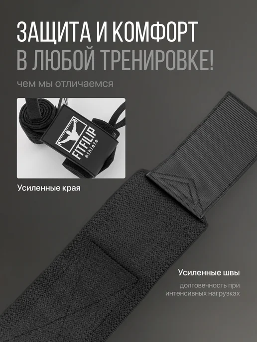 FITFILIP Напульсники спортивные бинты фиксатор 2 шт, 2 шт, фото 4