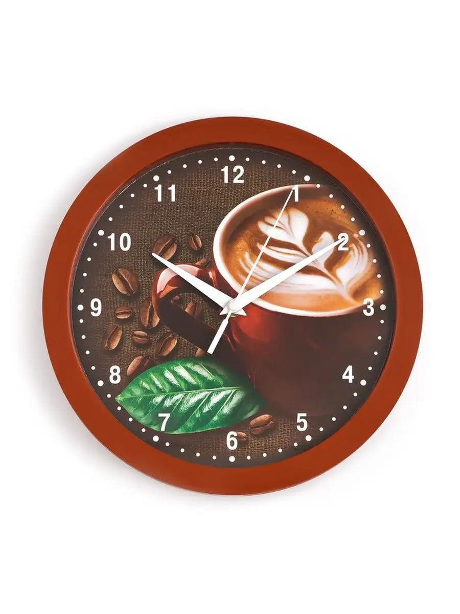 Часы настенные d 58 см кофе