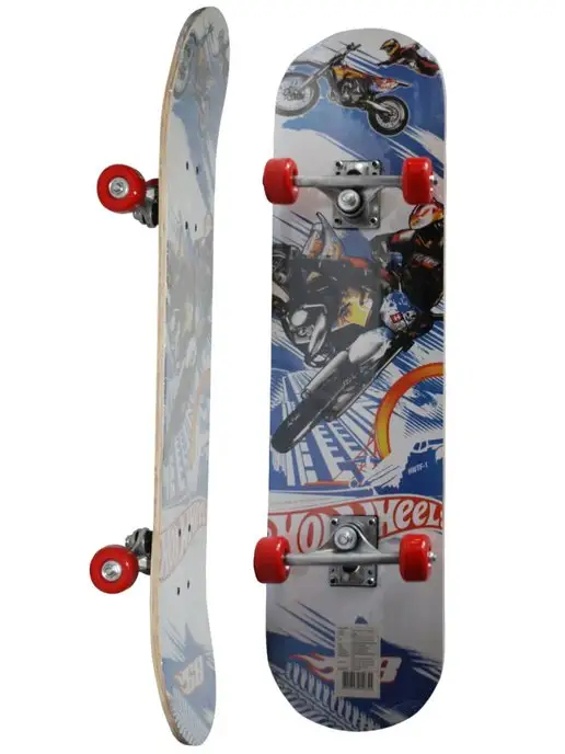Скейтборд трюковый деревянный penny board доска для катания, синий, фото 6