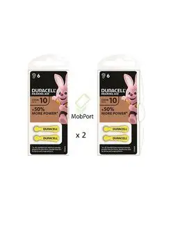 Батарейка DURACELL ZA10 ZA13 ZA312 ZA675, 12 шт. 2 Блистера MobPort 158114899 купить за 448 ₽ в интернет-магазине Wildberries