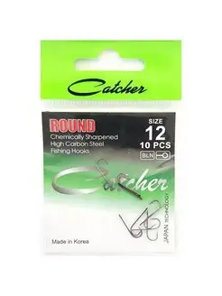 Крючок ROUND Size 12 (3 пакетика) Catcher 158125706 купить за 163 ₽ в интернет-магазине Wildberries