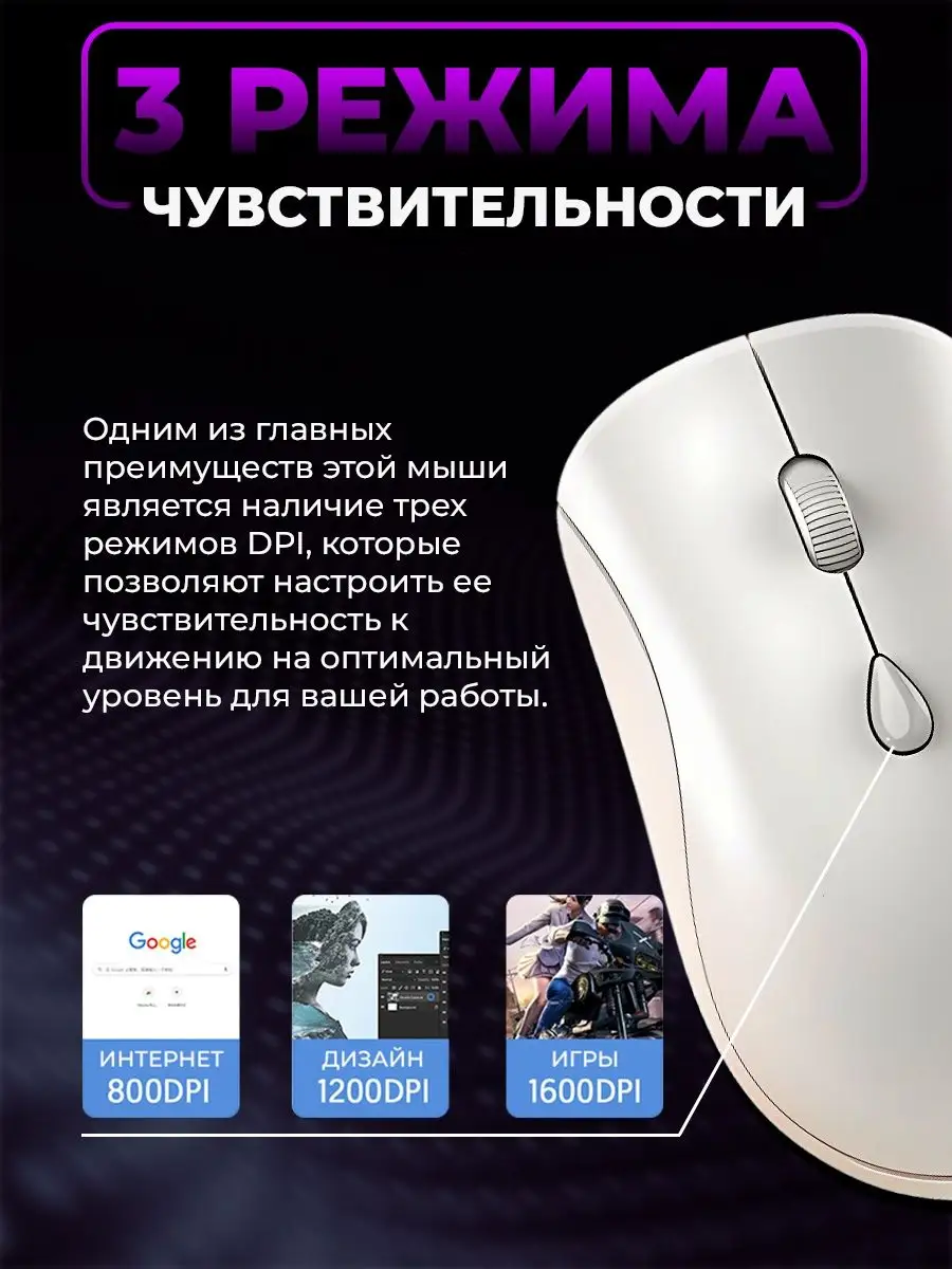 Беспроводная мышь аккумуляторная 4-Electronics 158126430 купить в  интернет-магазине Wildberries