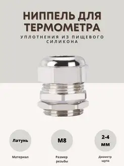 Ниппель для термометра 2-4мм Alcohero 158172023 купить за 151 ₽ в интернет-магазине Wildberries