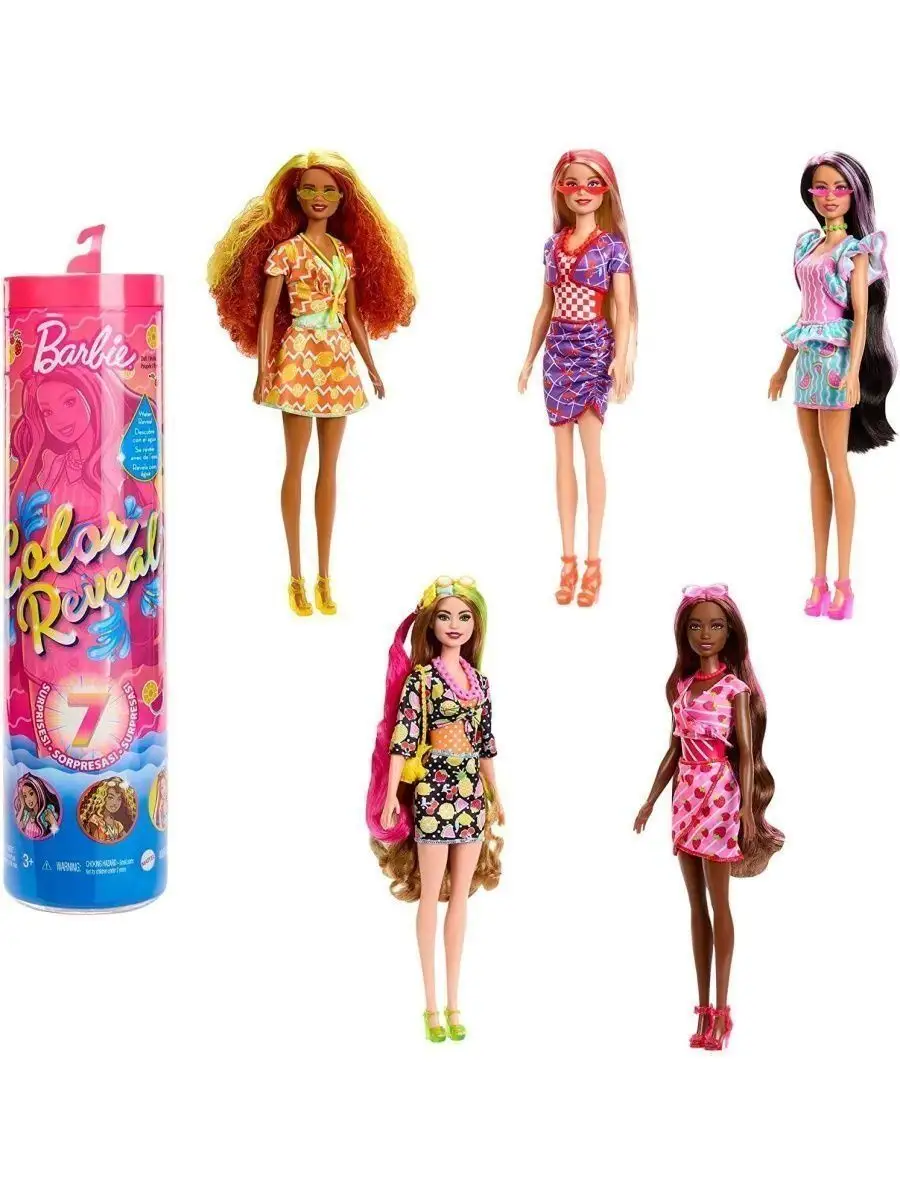 Кукла Барби Barbie Color Reveal HJX49 Barbie (Mattel) 158184099 купить за 3  484 ₽ в интернет-магазине Wildberries