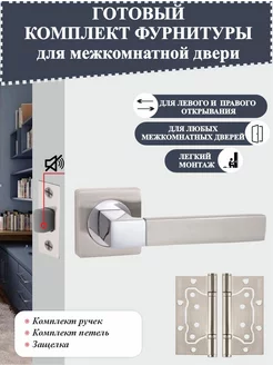 Ручка дверная межкомнатная с защелкой S-Locked-PUNTO & AJAX 158211704 купить за 1 154 ₽ в интернет-магазине Wildberries