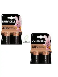 Батарейки щелочные Duracell Basic C LR14, 4 шт MobPort 158231262 купить за 419 ₽ в интернет-магазине Wildberries