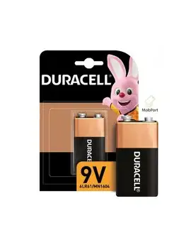 Батарейки щелочные Duracell Basic 6LR61/Крона 9V, 1 шт MobPort 158236449 купить за 160 ₽ в интернет-магазине Wildberries