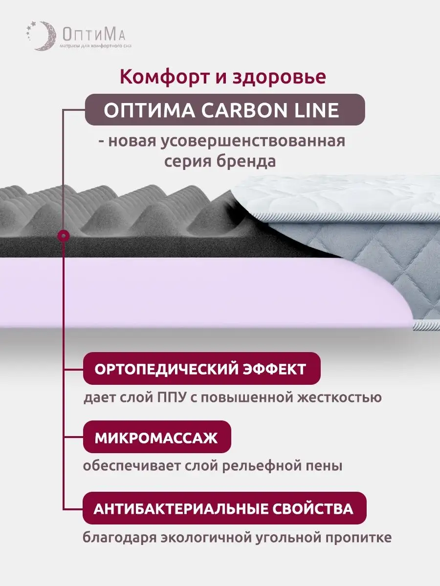 Топпер матрас 140х200 беспружинный ортопедический ОптиМа матрас 158284755  купить за 6 152 ₽ в интернет-магазине Wildberries