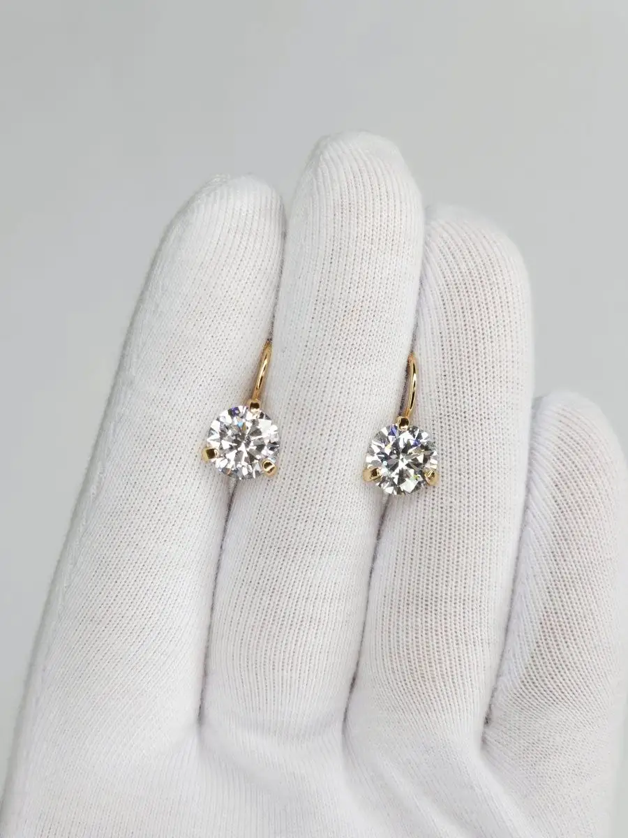 Серьги женские классические, 1,6см.