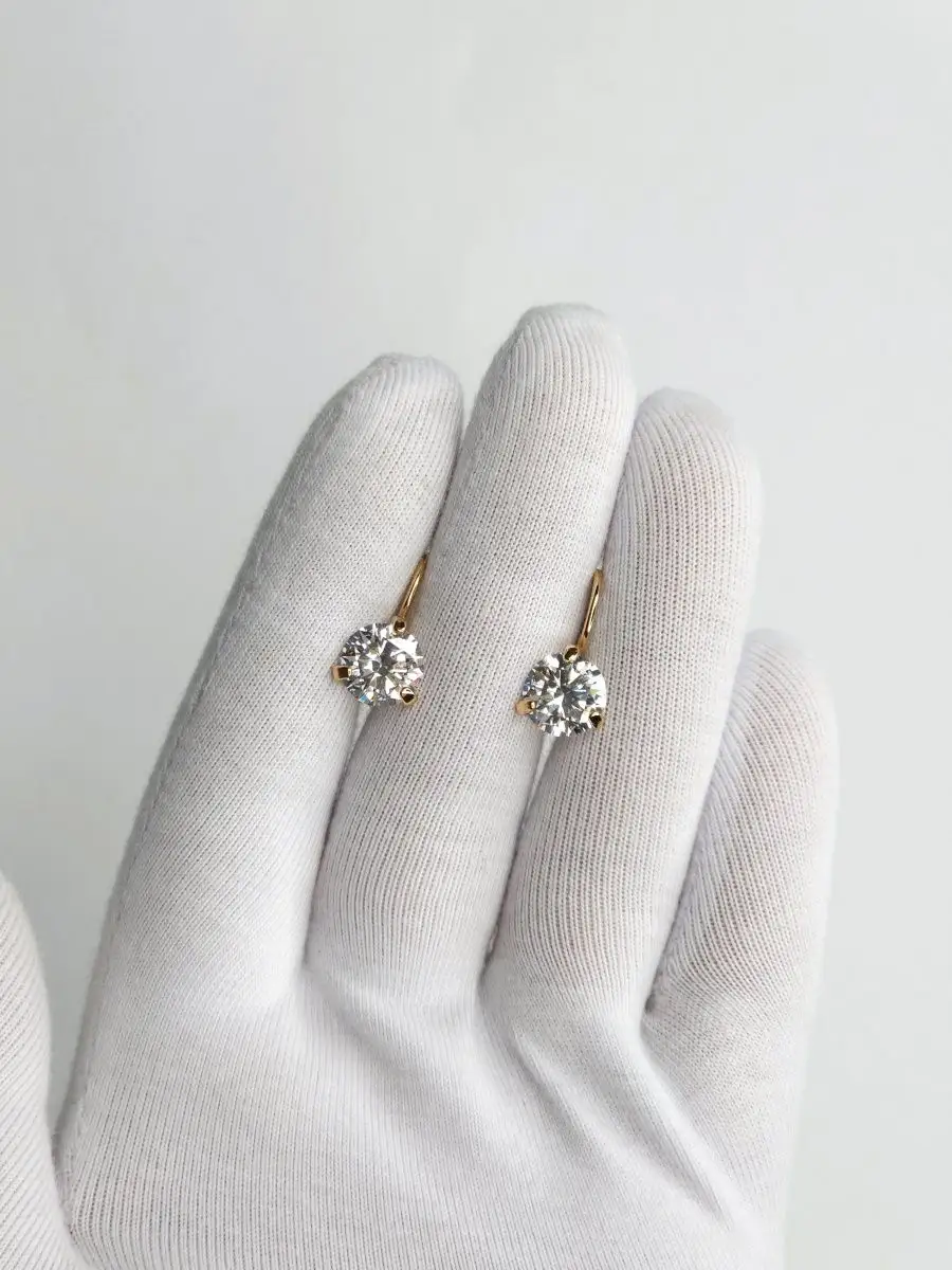 Серьги женские классические, 1,6см., фото 1