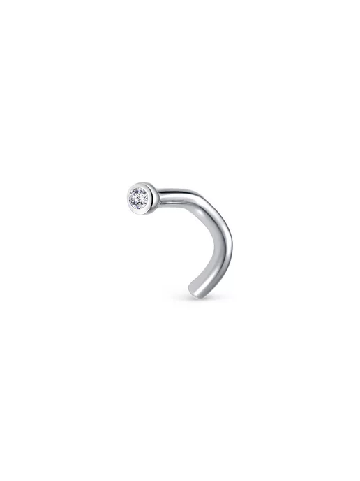 Vesna jewelry Пирсинг в нос золото нострил 585, золотой, фото 5