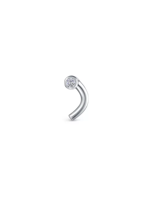 Vesna jewelry Пирсинг в нос золото нострил 585, золотой, фото 8