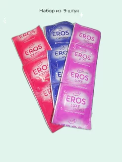 Презервативы набор из 9 шт EROS 158363400 купить за 122 ₽ в интернет-магазине Wildberries