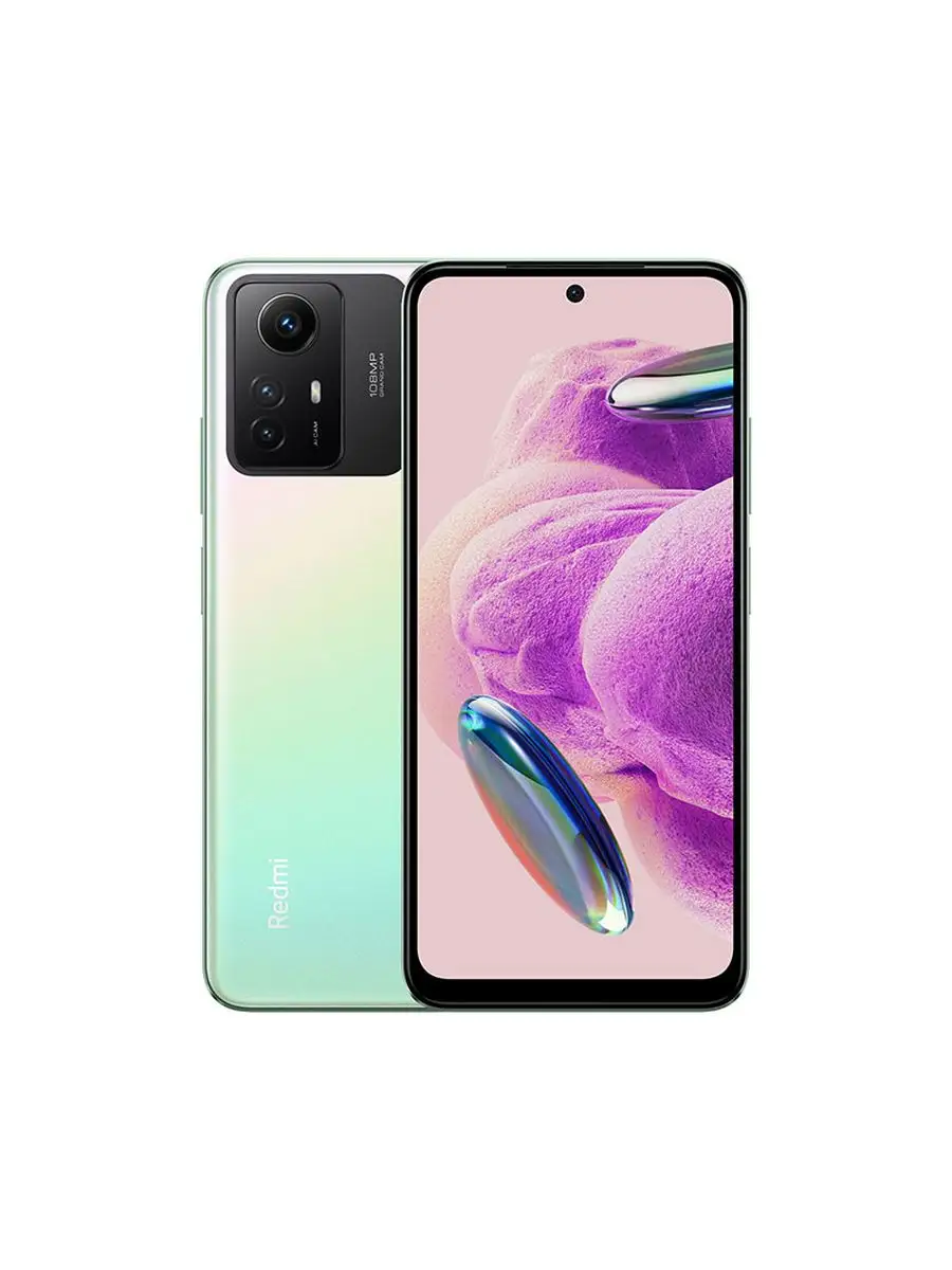 Смартфон Redmi Note 12S Pearl Green 8GB RAM 256GB ROM Xiaomi 158374394  купить в интернет-магазине Wildberries