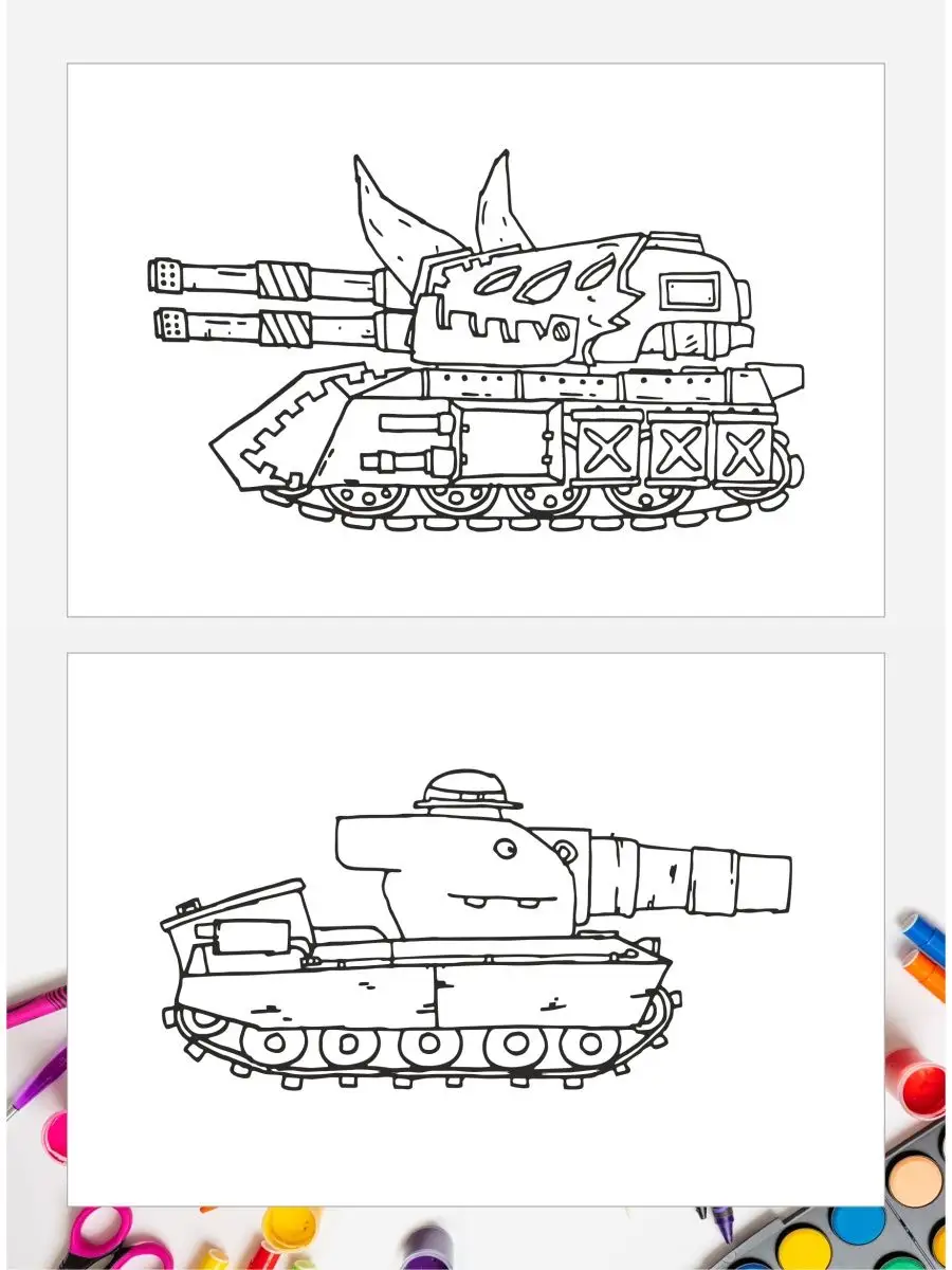 Раскраски с танками для распечатки (115 картинок)